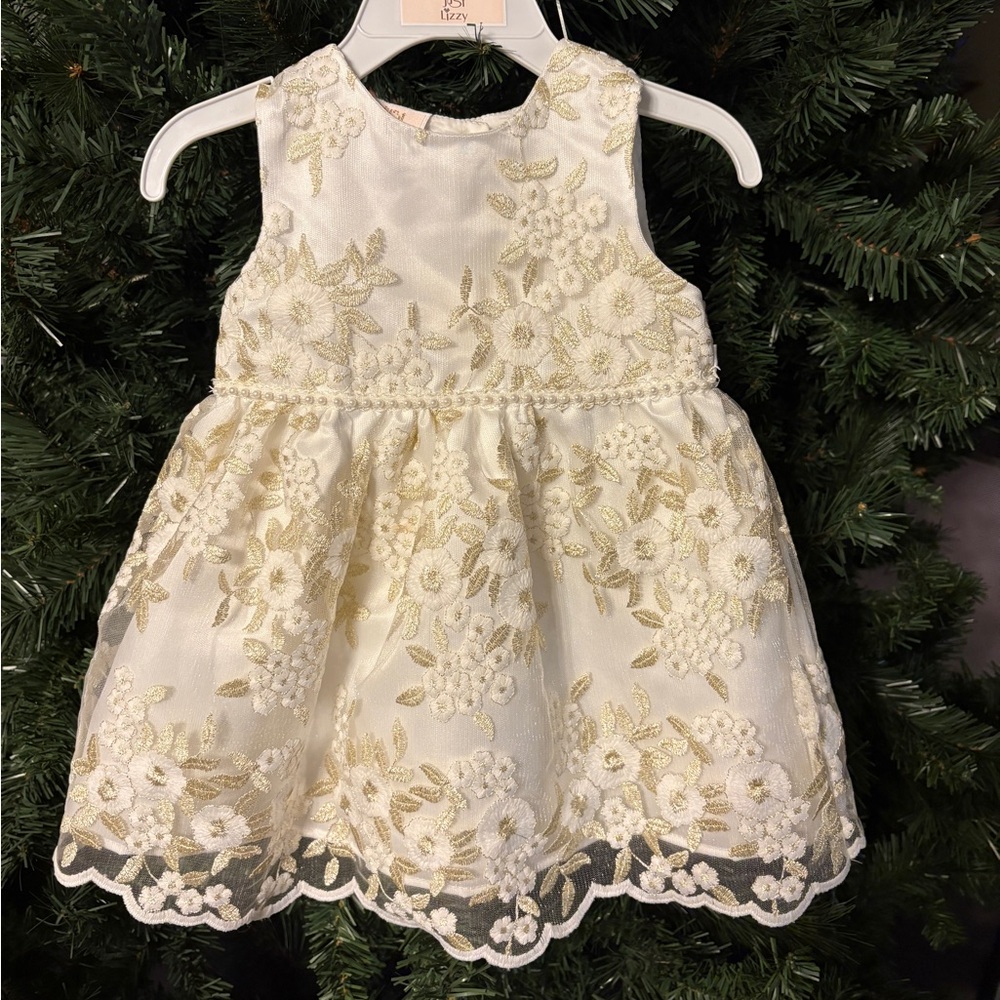 Just Lizzy Embroidered Toddler Dress